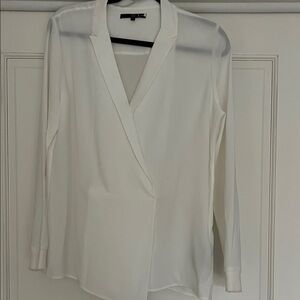 Tibi Cream Long Sleeve Blouse